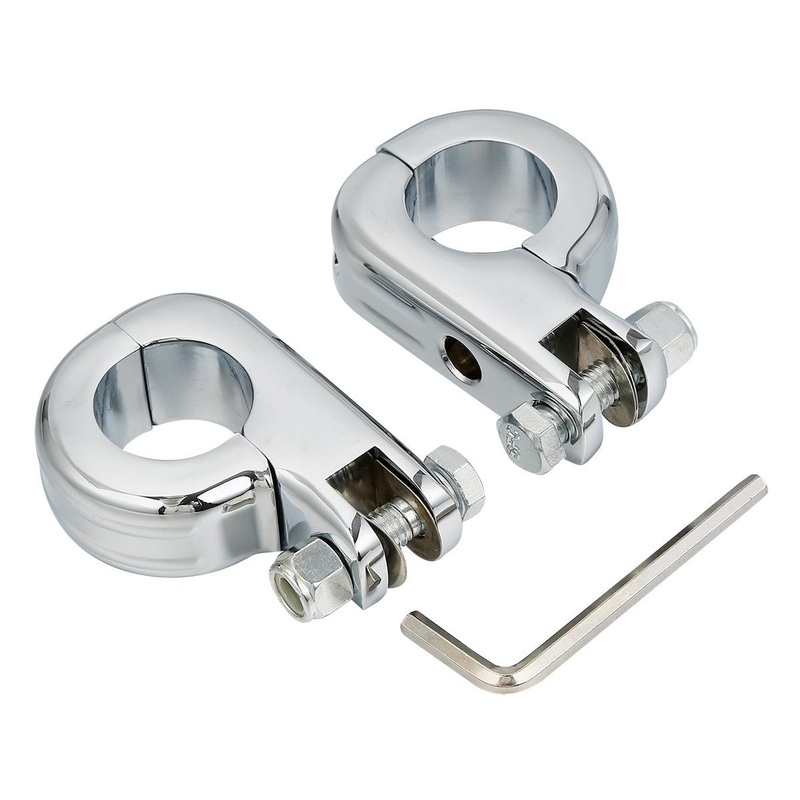 1.25 1-1/4 Foot Pegs Mounting Kit For Harley Highway Engine Guard Bars