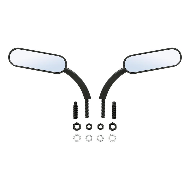 Universal 8mm 10mm M8 M10 Mini Oval Rear View Mirrors Fit For Harley Touring Softail Dyna Sportster