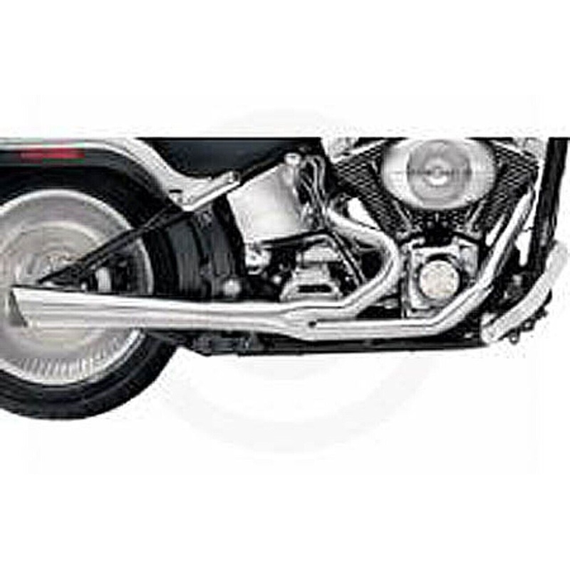 Harley Dyna-glide exhaust SuperTrapp 2-Into-1 Supermeg 06-11  chrome & fat bob