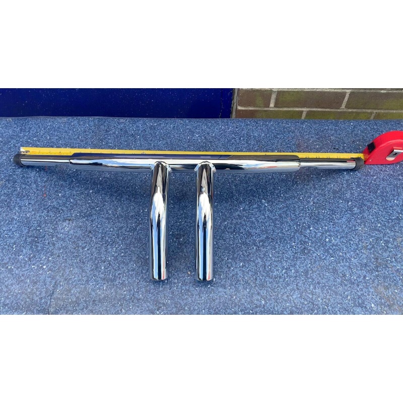 Fat t-bars Harley Davidson 1.25” 8” TALL Chrome  Handlebars